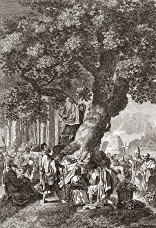 Ancient Celtic Rituals Drucke: Druids being converted to Christianity