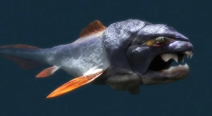Devonian Period Fossils Drucke: Dunkleosteus prehistoric fish