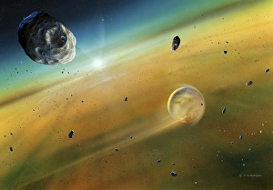 Space Science Illustration Drucke: Earths formation