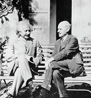 Physiker Drucke: Albert Einstein und Arthur Eddington, 1930