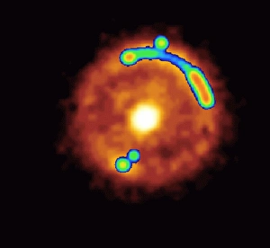 Cosmology Images Drucke: Einstein ring caused by gravitational lensing