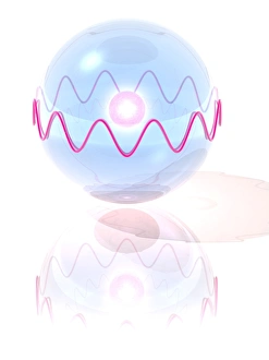 Gerahmter Druck : Electron. Elektron: Computerart zur Darstellung eines Elektrons Gerahmter Druck : Electron. Elektron: Computerart zur Darstellung eines Elektrons