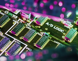 Circuit Board Components Drucke: Electronic circuit board from a computer
