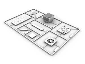 Circuit Board Design Drucke: Electronic components, artwork