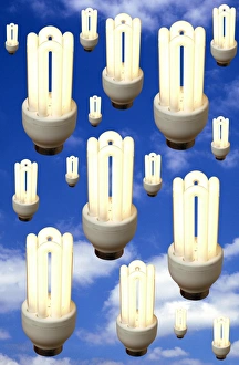 Energy Saving Light Bulbs Drucke: Energy saving light bulbs