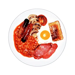 Traditional British Cuisine Drucke: Full English breakfast