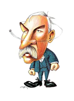 Physiker Drucke: Ernest Rutherford, Karikatur