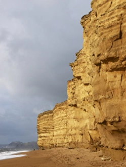 Weathered Rock Formations Drucke: Eroded cliffs at Burton Bradstock