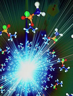 Sarin-Nervengasmolekülexplosion