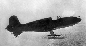 Drucke von Erstes sowjetisches Raketenflugzeug BI-1 auf der Ausstellung im Museum steht straff stehen Bilder Datiert 2008 Mai: Erster sowjetisches Raketenflugzeug