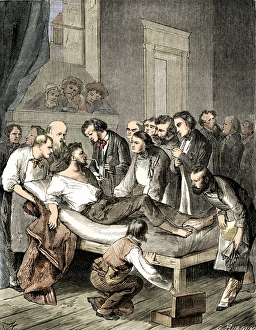 Bilder Datiert 24. Januar 2014: Erste Verwendung von Anästhesie im Chirurgischen Versuch