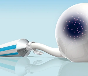 Tooth Decay Prevention Drucke: Fluoride in toothpaste, conceptual image C017 / 8045