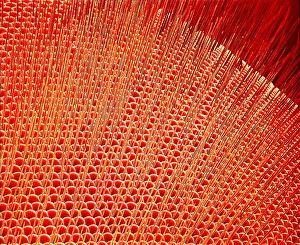 Drucke von Fliegenaug. Farbige Rastertonenmikroskopaufnahme (SEM) eines Fliegengesichts. Die Schutthärchen bedecken seine Oberfläche. Das Auge besteht aus zahlreichen visuellen Einheiten, bekannt als Ommatidia Bilder Datiert 2001 Oktober: Flugsicht, SEM