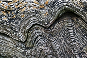 Sedimentary Rock Layers Drucke: Folded rock formation