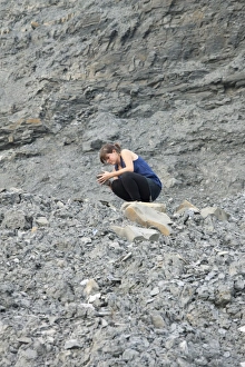 Lyme Regis Fossils Drucke: Fossil hunting