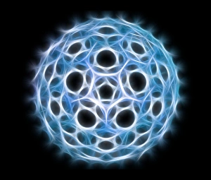 Fullerene Molecule Drucke: Fullerene molecule, artwork