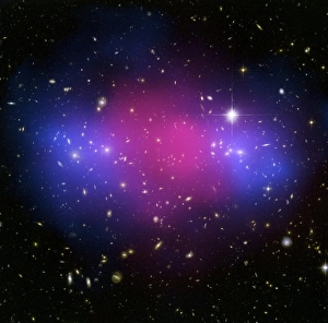 Bilder Datiert 19. März 2010: Kollisions eines Galaxienhaufens im Röntgenbild