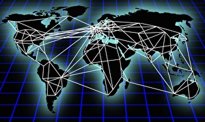 Global Communication Drucke: Global communications, artwork