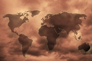 Air Pollution Effects Drucke: Global pollution, conceptual image