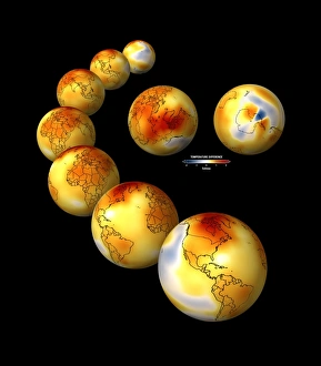 Bilder Datiert 4. Oktober 2013: Welche globale Temperaturänderungen, Kunstwerk C017 / 7233.