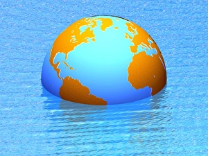 Global Warming Concept Drucke: Global warming
