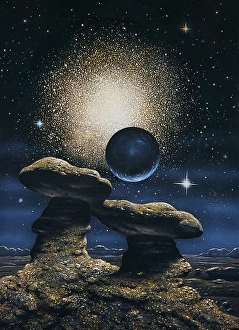 Space Astronomy Images Drucke: Globular cluster, artwork