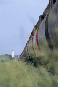 Agricultural Transportation Methods Drucke: Grain train