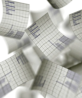 Abstract Computer Graphics Drucke: Graph paper, abstract artwork
