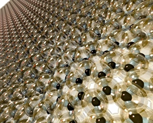 Hexagonal Carbon Lattice Drucke: Graphene, molecular structure C016 / 8517