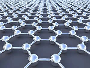 Hexagonal Carbon Lattice Drucke: Graphene sheet