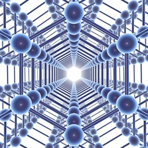Hexagonal Carbon Lattice Drucke: Graphene sheets, artwork
