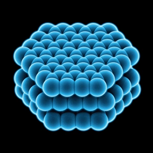 Hexagonal Carbon Lattice Drucke: Graphite crystal, molecular model