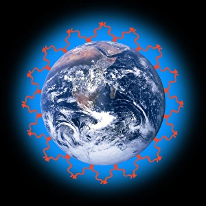 Greenhouse Effect Drucke: Greenhouse effect, conceptual image