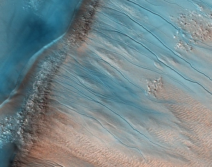 Martian Landscape Drucke: Gullies on Mars