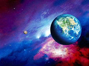 Astronomical Illustration Drucke: Habitable alien planet