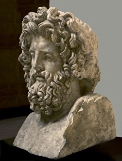 Greek Mythology Drucke: Head of Asclepius