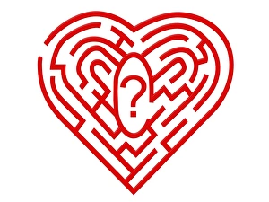 Computer Generated Heart Model Drucke: Heart Maze, computer artwork