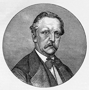 19th Century Scientist Drucke: Hermann Helmholtz, German physicist