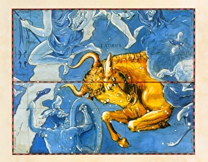 Bilder, datiert 1998: Geschichtliches Kunstwerk des Sternbildes Jungfrau