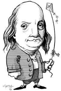 Benedikt Franklins Karikatur