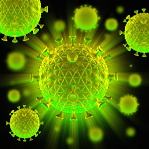 HIV Virus Drucke: HIV particles