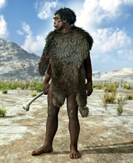 Ancient Human Evolution Drucke: Homo erectus, artwork