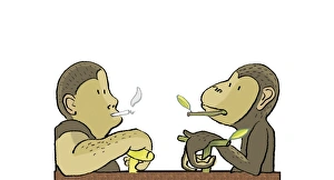 Early Human Tools Drucke: Human evolution, conceptual artwork