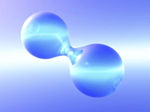 Drucke von Der Computerart von einem Wasserstoffmolekül, eines der leichten und am häufigsten vorkommenden Elemente im Universum. Wasserstoff (H2) ist ein diatomes Molekül Bilder Datiert 2010 Dezember: Wasserstoffmolekül