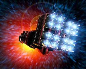 Space Travel Technology Drucke: Hyperdrive, computer artwork