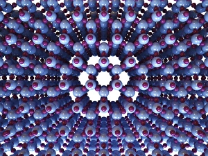 Ice Crystal Formation Drucke: Ice, molecular structure
