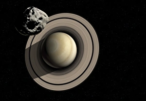 Bilder vom 17. März 2011: Inaktiver Kommet verlässt Saturn, Kunstwerk