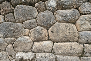South American Ruins Drucke: Inca wall, Pucapucara, Cusco