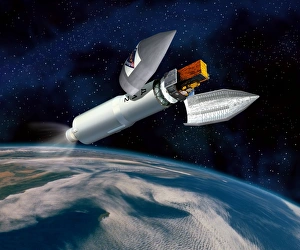 European Space Agency ESA Drucke: INTEGRAL satellite launch, artwork