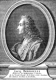 Drucke von Jacques Bernoulli (1654-1705), Schweizer Mathematiker. Jacques, auch bekannt als Jakob, war der erste von acht prominenten Mathematikern in der Familie Bernoulli Bilder Datiert 2008 April: Jacques Bernoulli, Schweizer Mathematiker.